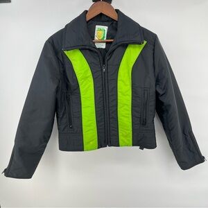 Vintage MCM black and Green Ski winter size Large SKYR puffer jacket